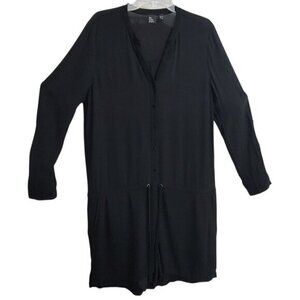 Eileen Fisher Silk Romper Jumpsuit Playsuit M Black